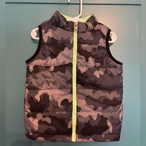 Hurley Boys Green Fleece Lined Puffer Vest Size 3t